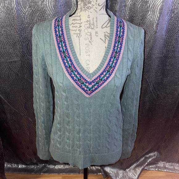 Lauren Ralph Lauren Black label Cable-Knit Cotton Cricket Sweater - Picture 6 of 12